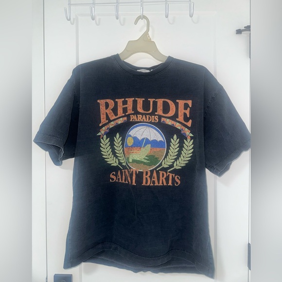 Rhude Other - Rhude Vintage Black Tee with Colorful Graphic